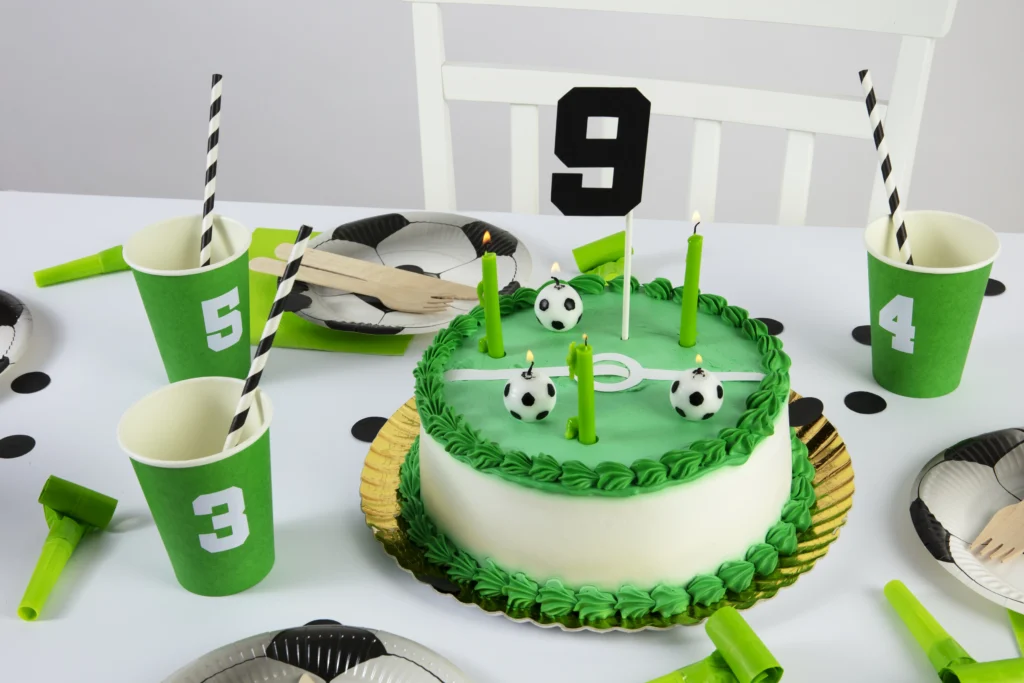 Bolo de aniversário de futebol