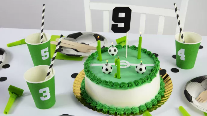 Bolo de aniversário de futebol